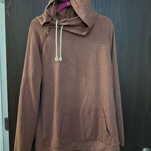 Women’s double Brown Hoodies Size XXXL